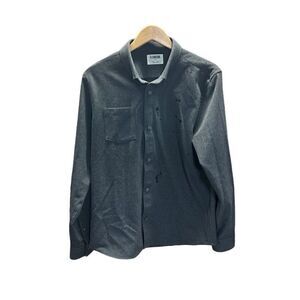 LinkSoul Size Medium (M) Long Sleeve Patterned Grey Black Shirt